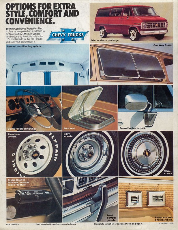 1981 Chevrolet Sportvan Brochure Page 2